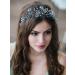 IYOU Bridal Wedding Hair Vine Blue Crystal Headband Flower Bride Bridesmaid Hair Accessories for Women