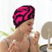 Zebra Tiger Leopard Pink Coral Velvet Dry Hair Cap - Quick-Dry Towel Wrap for Travel & Home | Shop Internationally - Buy Online on GoSupps.com