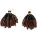 6" Crochet Braiding Hair Extensions Synthetic Twist Two Ombre Short Marley Bob Deep Wavy Curly Hairpieces For Women - Black to Red Brown - Buy Online on GoSupps.com