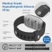 EmeTerm Fashion Electrode Stimulator for Nausea Relief - Rechargeable, Drug-Free Wrist Bands in Black - Buy Online on GoSupps.com
