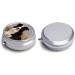 Round Pill Box with Border Collie Print - 3 Compartment Portable Pill Organizer | Decorative Metal Pocket Pill Case - Buy Online on GoSupps.com