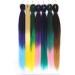 28-Inch Ombre Pre-Stretched Braiding Hair - 6 Packs Yaki Texture Kanekalon Extensions (1B-30-27) - Buy Online on GoSupps.com