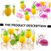 OFFSCH 19pcs Baking Decoration Insert Cake Topper Toppers Para Comida Cake Decor Topper Flamingo Cake Insert Decoration Fruit Cake Cupcake Three-dimensional Paper 3d Decorative Sign - Buy Online on GoSupps.com