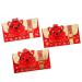 Rwedkd Pack of 3 Chinese Red Envelopes Year of the Tiger Bao Lucky Money Packages for Spring Festival Birthday Items B