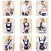 Buy Azeekoom Ergonomic Baby Carrier with Hip Seat - Adjustable Breathable Cotton Carrier for Babies 0-48 Months (3.5-25 kg) - Dark Blue - Buy Online on GoSupps.com