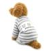 Zunea striped pajamas for small dogs cotton puppy suit sweatshirts outfits cozy soft leisure autumn pet cat dog clothing gray size M m gray
