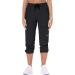 BALEAF Women's Hiking Cargo Capris - Water Resistant UPF 50 Outdoor Pants with Zipper Pockets - Black - Large - Buy Online on GoSupps.com