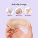 Silicone Heel Grips (5 Pairs) - Self-Adhesive Shoe Pads for Comfort & Fit | Stop Heel Slip & Blisters - Black & Pale Apricot - Buy Online on GoSupps.com