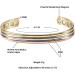 3PCS Tri Tone Magnetic Copper Bracelet Set | 6.5'' Pure Copper Jewelry for Men | Copper Cuff Bangles Gift - Buy Online on GoSupps.com