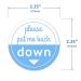 Put Me Down Toilet Seat Reminder Sticker - Heavy Duty Vinyl Decal (2.25 Inch) - Buy Online on GoSupps.com