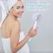 Qiutian712 Electric Shower Brush - Waterproof Long Handle Rotating Body Exfoliating SPA Scrubber with 5 Replacement Heads (White) - Buy Online on GoSupps.com