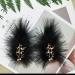 Suandsu 2 Pcs Feather Hair Clips - Elegant Black Fascinators Hair Barrettes - Buy Online on GoSupps.com