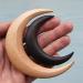 Hand Carved Crescent Moon Hair Fork Crescent Moon Hair Fork Moon Hair Stick Handmade Hair Pin Wooden Comb for Women's Thick Hair Styling Tool Accessories Black - S - Buy Online on GoSupps.com