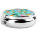 Flamingo Printed Round Pill Box - 3 Compartment Portable Travel Case | Mini Decorative Organizer for Medicine & Vitamins - Buy Online on GoSupps.com