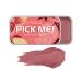 3-in-1 Lipstick Eye Shadow Blush Repairing Palette Rouge Natural Matte Peach Contouring Blusher Cream Blush Cheek Ideal Gel Blush Gift for Women Girl No.04 Berry