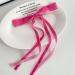 hgnxa Vintage Long Tassels Ribbon Velvets Bowknot Hair Side Clips Hair Accessories Headwear Party Jewelry for Women and Girls Rose red - Buy Online on GoSupps.com