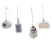 Holiday Ornament Survival Kit 2020 Glass Santa Sanitizer Toilet Paper - Four Ornaments 3.0 Inches - Go8127 - Multicolored