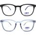 Buy 2-Pack Men's Reading Glasses - Fashion Blue Light Blocking & Anti-Glare Square Eyeglasses | Spring Hinge | +1.0 Strength in Black & Blue - Buy Online on GoSupps.com
