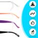 Sibba 16 Pairs Silicone Glasses Holder - Anti-Slip Ear Pads & Hooks for Sunglasses & Reading Glasses Accessories - Buy Online on GoSupps.com