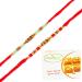 Ghasitaram Gifts Rakhi for Brother Rakhis Online - Set of 2-6507 Rakhis with 200 GMS of Besan Barfi Rakhi Set with 200 gms of Besan Barfi
