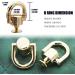 D Rings for Purse  4 PCS Metal D Ring and Stud Screw  360 Degree Rotatable D Rings for Purse  Bag Hardware  Dog Buckles  Purse  DIY Handcraft- Gold Color - Buy Online on GoSupps.com