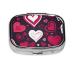 Happy Valentine's Day Printed Square Pill Box Portable Travelling Pill Box Medicine Organiser