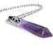 BEADNOVA Healing Crystal Necklace - Natural Amethyst Quartz Pendant on 18 Stainless Steel Chain - Buy Online on GoSupps.com