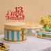 Tenhaisi Gilttery Red 13 Ofiicial Teenager Cake Topper Happy 13 Teenager Birthday Cake Topper Cheers to 13 Years Decoration - Buy Online on GoSupps.com