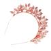 Lurrose Greek Goddess Headband Bridal Leaf Tiara Headband Leaf Vine Hair Hoop Vinatge Branch Hairband for Greek Costume Wedding Bridal Headpieces Rose Gold 18.5x12.5cm Rose Gold