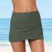 Women's High Waist Bathing Shorts & Swimming Skirt | Summer Bikini Bottoms for Water Sports - Gray - Buy Online on GoSupps.com