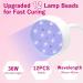 CGBE Mini UV Nail Lamp with Smart Auto Sensor and Display 12 Beads Mini Nail Lamp UV Lamps for Gel Nails with 4 Modes Portable LED Nail Lamp with USB Charging Cable in Salon Or DIY at Home - Buy Online on GoSupps.com