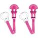 MAM Soother Clips Pack of 2 Baby Soother Chain Fits All MAM Soothers Newborn Essentials Pink with Pink Strap (Soothers Not Included) Clear Pink Soother Pack of 2