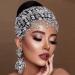 ZHENM Wedding Headband for Brides | Rhinestone Bridal Hair Accessory (Silver) - Buy Online on GoSupps.com