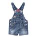 KIDSCOOL SPACE Little Girl Jean Overalls Big Ripped Denim Shortalls 5-6 Years Blue-1922