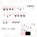 Kikmoya Extra Long Black Fake Nails Coffin White Press on Nails French Tips with Cross Design - Pink Cross | 24pcs Glossy False Nails for Women and Girls - Buy Online on GoSupps.com