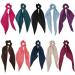 scicent Satin Scrunchies 5 Pieces Solid Silk Long Hair Ribbons Knotted Hair Bows Long Tails Scarf Hair Ties Elastics Rubber Ponytail Holders Accessories for Women Girls - 24012 - Buy Online on GoSupps.com