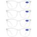 4 Packs Large Clear Reading Glasses 2.0 for Women with Clear Blue Light Blocking Readers Lens 1.0 1.25 1.5 1.75 2.00 2.25 2.5 2.75 3.0 3.5 4.0 5.0 6.0 1a- Clear*4 2.0 x