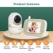 Hello Baby HB65 Gold Color Baby Monitor with 3.2 LCD Screen, Remote Pan-Tilt-Zoom Camera, Night Vision, VOX, 2-Way Audio - Beige - Buy Online on GoSupps.com