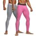 TSLA 2 Pack Men's Thermal Compression Underwear - Winter Sports Leggings with Fleece Lining - Light Grey/Pink XL - Buy Online on GoSupps.com