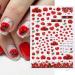 Flower Adhesive Sliders French Nail Stickers 3D Rose Floral Pink Red Blue(F-856) (F) - Buy Online on GoSupps.com