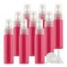 TIANZD 12 Pieces 30ml 1 oz Lightproof Red Spray Bottles Plastic Fine Mist Spray Bottles Refillable Bottle for Cosmetic Perfume Cleaning Travel with 1x Funnels Red 30ml