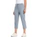 MoFiz Women's Lightweight Capri Pants with Elastic Waist and Pockets - Silver Gray, X-Small - Buy Online on GoSupps.com