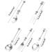 Muloo DIY Stainless Steel Dessert Sugar Spoon Unique Bead Fruit Fork Personalized Tableware Western Food Forks Kitchen Tool 5# - Buy Online on GoSupps.com