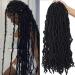 32 Inch Soft Locs Crochet Hair Andromeda Nutural Black 21 Strands 4 Packs/lot 160g New Faux Locs Crochet Braids Hair Fiber Synthetic Wavy Goddess Locs African Roots Braiding Hair Extensions for Black Women (32 Inch (Pack o…