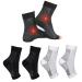 4 Pairs Plantar Fasciitis Socks Neuropathy Socks Ankle Compression Socks for Women Men Medical Ankle Support Brace Wide Calf Compression Socks for Flying Running XL(11.5-14.5) 4 Pairs Black+White