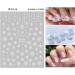 Christmas Nail Stickers 10 Sheets Self-Adhesive Nail Decal Snowflake Winter White Nail Art Decoration Design Supplies - Buy Online on GoSupps.com