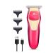 Razors Hair Trimmer Mini Portable Electric Hair Clipper Small Hair Clipper Bald Head Hair Trimmer Barber Haircut Shaver(Fashion Red)