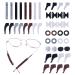 24 pair anti -slip glasses ears silicone anti -slip covers anti -slip glasses holder comfort glasses bracket tip ears for sports glasses sunglasses Reading glasses Accessories (black/clear/brown/gray)
