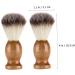 Healeeved 2-Piece Wooden Handle Shaving Brush Set for Men - Premium Beard & Hairdressing Accessories - International Shipping Available - Buy Online on GoSupps.com