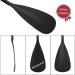 WOOWAVE Adjustable SUP Paddle 3 Piece | Stand-Up Paddleboard Accessory (Aluminum, Fiberglass, Carbon Fiber) - Black - Buy Online on GoSupps.com